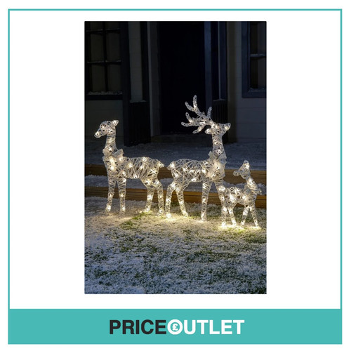 Set silver led reindeer - of,