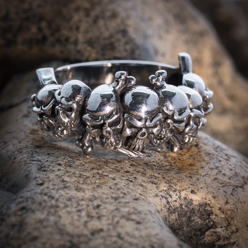 Skull ring 925 sterling - skull,