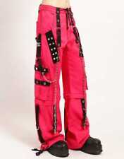 Men Gothic Cyber Chain Pant Short Handmade Hot Pink Electro bondage Rave Trouser
