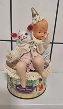 Vintage Kitsch Doll And Lamb Gothic Horror Ceramic Assemblage Art