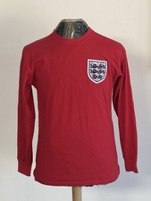 Retro Score Draw England Football Shirt Jersey 1966 #6 Bobby Moore Medium Red