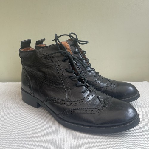 Office black leather brogues - office,