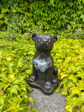 Concrete stafford statue Stone garden dog figure Cement bull terrier for garden