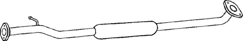 Exhaust silencer centre - exhaust, pipe