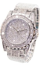 Woman Watch Bling Bling Fashion Jewelry Crystal Rhinestone Ladies Watch