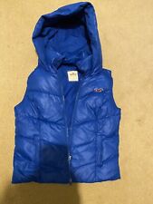 Women’s Vibrant Blue body warmer gilet By Hollister Size Small, Great Condition