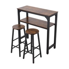 3 Pcs Dining Table 2 Stools