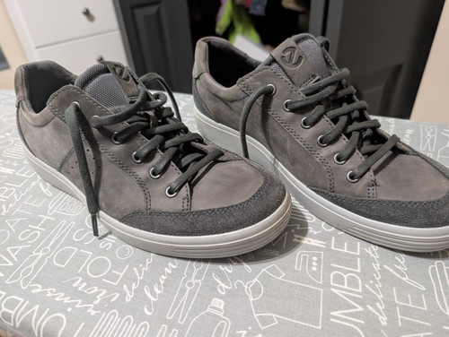 Ecco soft mens grey nubuck - 7,