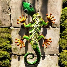 Metallic Green Gecko Wall Art