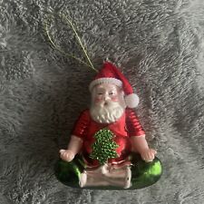 Meditating Yoga Father Christmas Santa Tree Ornament Decoration Yogi Gift