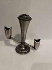 Grenadier England Zinc Silver Plate Double Candlestick & Bud Vase