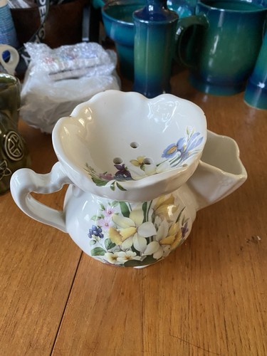 Vintage floral ceramic shaving - floral,