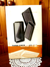 3-Piece Non-Stick Roasting Tray Set with Racks