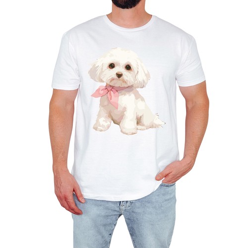 Cute maltese dog mens shirt - mens, t-shirt