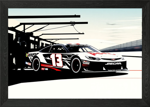 Nascar stock car pit framed - nascar,