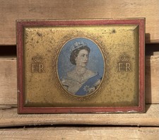 Vintage Queen Elizabeth II Coronation Box - Aged Metal Box #MYA38