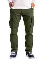 Mens Cargo Trousers Work Wear Combat Safety Cargo 6 Pocket Full Pants Size 32-44