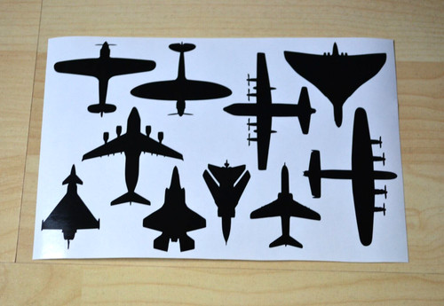 Raf mixed aircraft silhouette - raf,