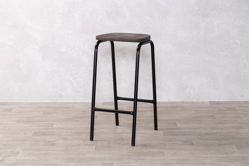 Wooden lab stool metal - metal,