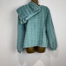 Asos Twosie Aqua Faux Fur Loungewear Top Shorts Set Size 10