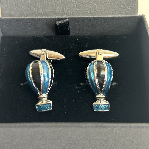 Hot air balloon cufflinks - balloon,