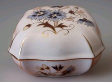 Zsolnay Hungarian Porcelain Floral Trinket Dish - Handpainted