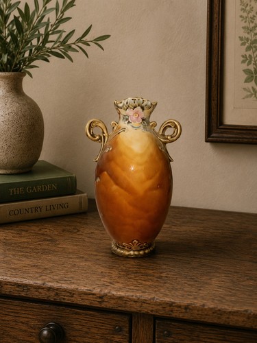 Vintage art pottery vase - vintage,