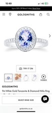 Tanzanite & Diamond white Gold