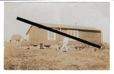 PHOTO POSTCARD ; ONE OF THE HOUSES ON THE COLONY - WHITEWAY, STROUD? - P/M 1909