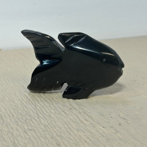 Fish figurine 4in small black - fish,
