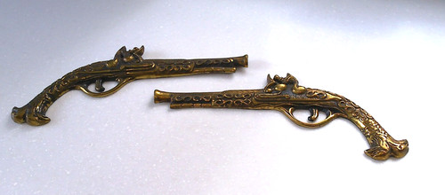 Vintage 1970s pair solid - 1970s, brass