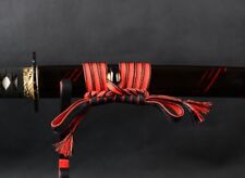 Black Red synthetic Silk