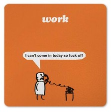 Modern Toss Gifts Funny Hilarious Coaster Drinks Mat RUDE Cheeky Cartoon Comedy 