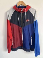 VINTAGE Nike Windrunner Colour Block Blue,Red Windbreaker Jacket XL Swoosh  80s