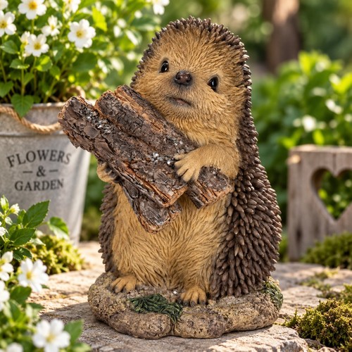Realistic hedgehog garden - hedgehog,