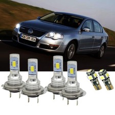 For VW Passat B6 2.0 - H7 499 501 LED HID Headlight High/Low/Side Light Bulbs