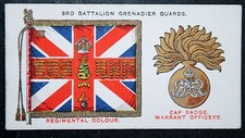 GRENADIER GUARDS  3rd Battalion  Warrant Officer Cap Badge  Vintage Card  GE06M