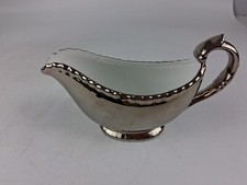 Royal Worcester Fireproof Silver lustre gravy boat