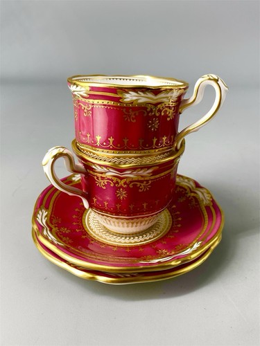 Spode lancaster ruby pair - spode,