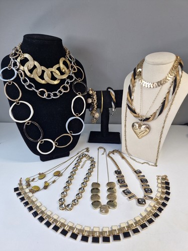 Gold tone jewellery bundle - tone,