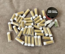 40 Mini Tubes GOLD Nail Body Art Glitter + Red Caviar Beads + 3 Bottles 
