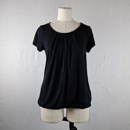 Bhs bubble hem top - top, black
