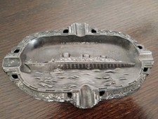 VTG Normandie ocean liner Art deco souvenir ash tray 1930s