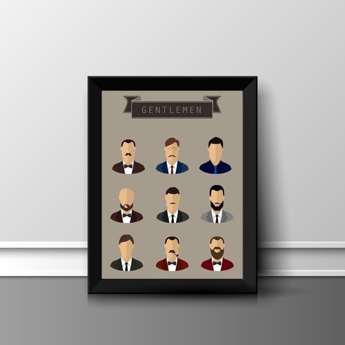 Vintage mens print - vintage, picture