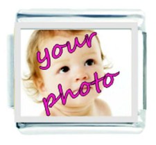 Daisy Charm - Personalised YOUR PHOTO - Compatible with Italian charm bracelets