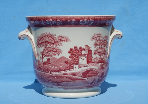 Spode pink tower ice pail - spode,
