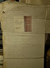 Curved Bath Shower Screen P Shape Pivot Hinged Toughened Safety Glass Frameless