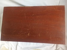 Brown Wooden Storage Box with Hinged Lid , 24x14x14 ins