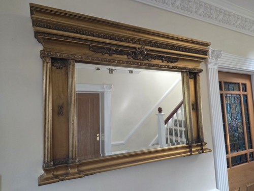 Large regency antique mirror - regency,