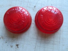 LUCAS L488 LIGHT RED REAR STOP TAIL LIGHT LENS FLAT TYPE N.O.S